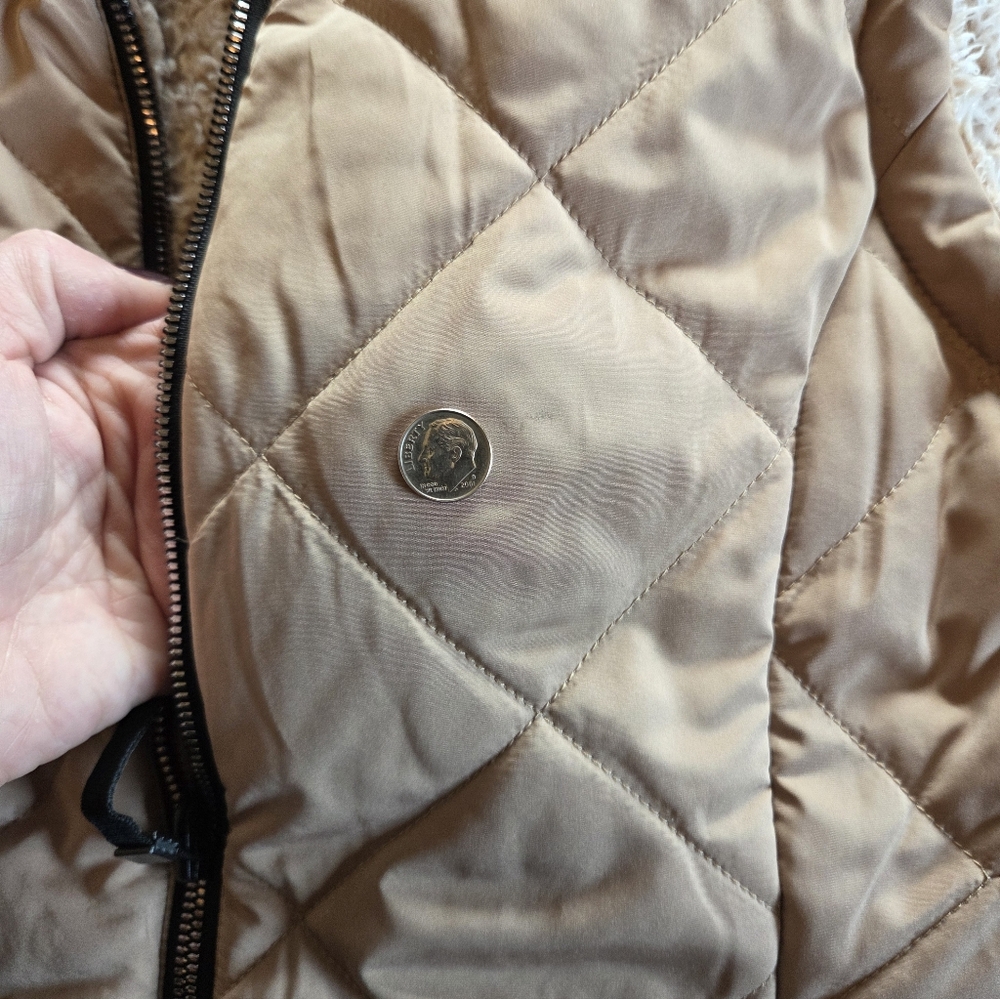 Free Country Tan Quilted Reversible Vest - Picture 8 of 8